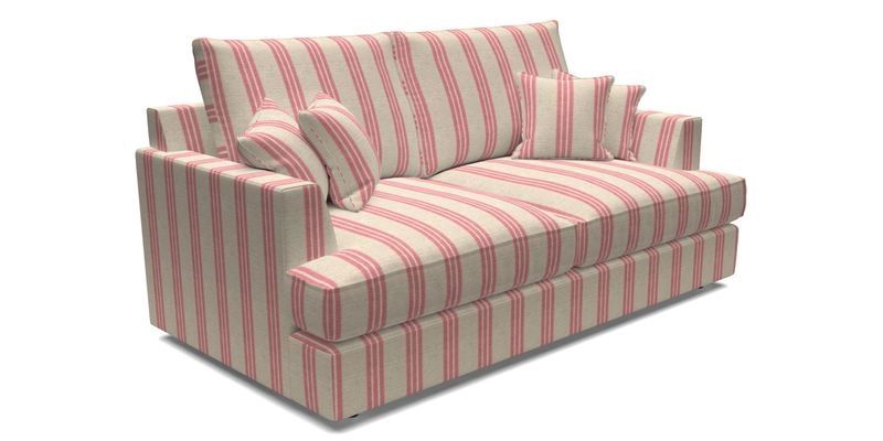 Slingsby 3 Seater Fitted Cover Sofa in Two Tone Plain Biscuit. Loose cover version available