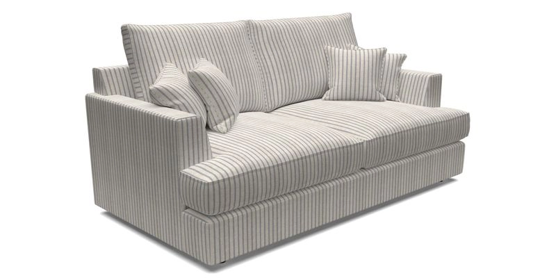 Slingsby 3 Seater Fitted Cover Sofa in Two Tone Plain Biscuit. Loose cover version available