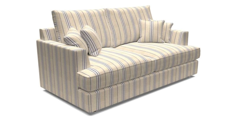 Slingsby 3 Seater Fitted Cover Sofa in Two Tone Plain Biscuit. Loose cover version available