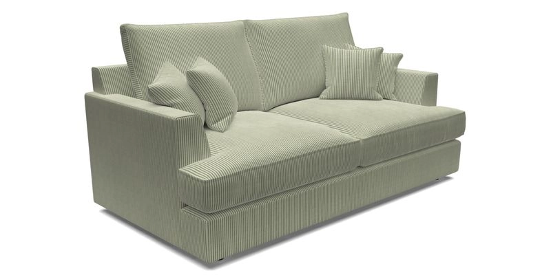 Slingsby 3 Seater Fitted Cover Sofa in Two Tone Plain Biscuit. Loose cover version available