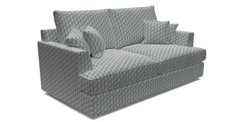 Slingsby 3 Seater Fitted Cover Sofa in Two Tone Plain Biscuit. Loose cover version available