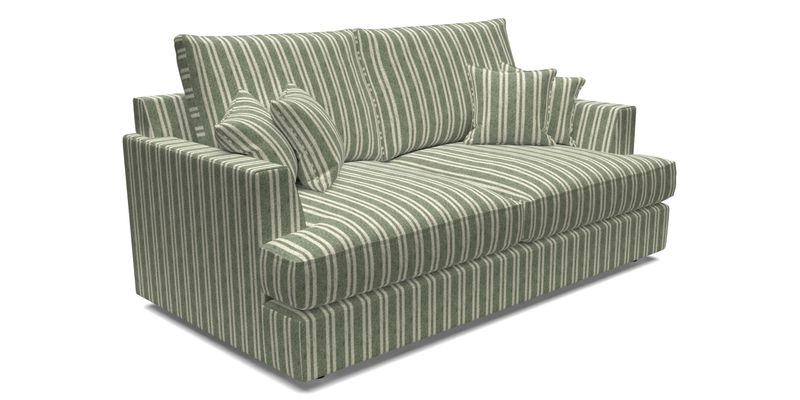 Slingsby 3 Seater Fitted Cover Sofa in Two Tone Plain Biscuit. Loose cover version available