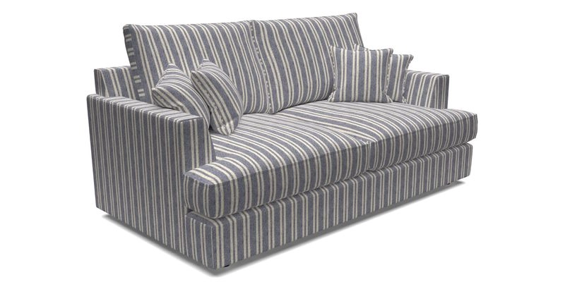 Slingsby 3 Seater Fitted Cover Sofa in Two Tone Plain Biscuit. Loose cover version available