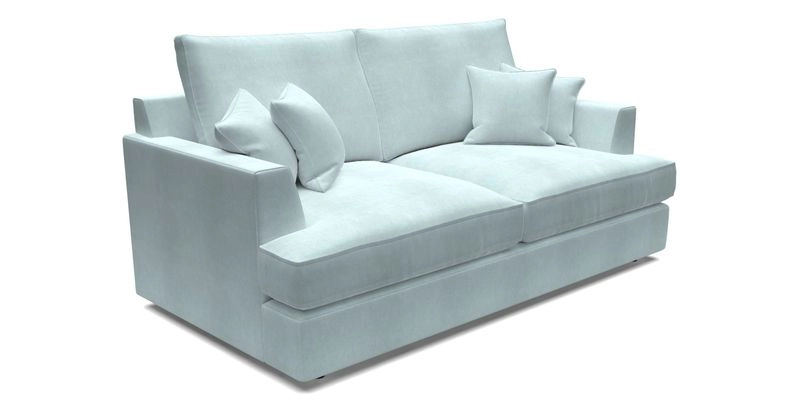 Slingsby 3 Seater Fitted Cover Sofa in Two Tone Plain Biscuit. Loose cover version available