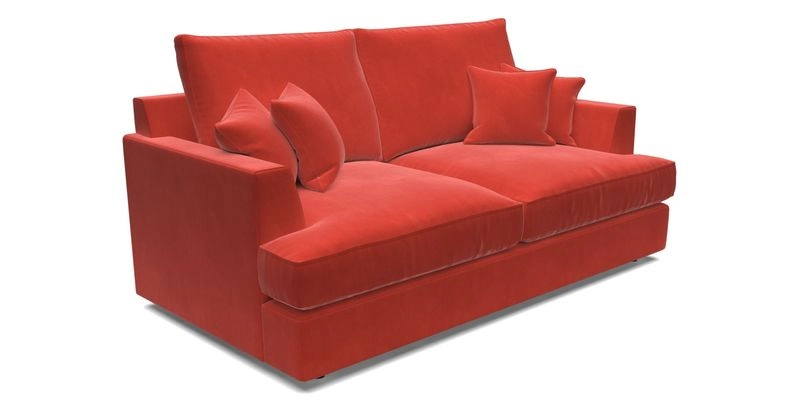 Slingsby 3 Seater Fitted Cover Sofa in Two Tone Plain Biscuit. Loose cover version available