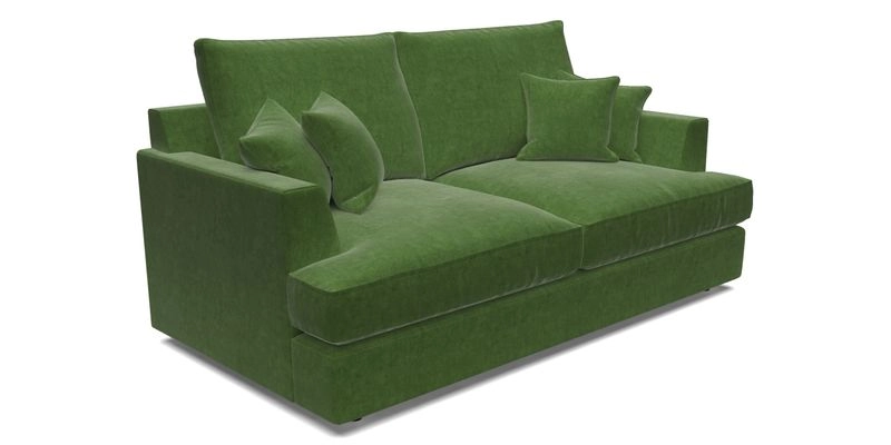 Slingsby 3 Seater Fitted Cover Sofa in Two Tone Plain Biscuit. Loose cover version available