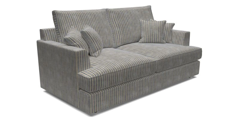 Slingsby 3 Seater Fitted Cover Sofa in Two Tone Plain Biscuit. Loose cover version available