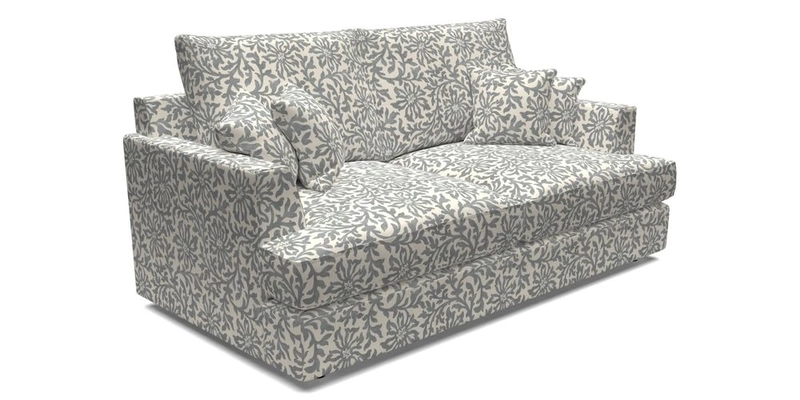 Slingsby 3 Seater Fitted Cover Sofa in Two Tone Plain Biscuit. Loose cover version available