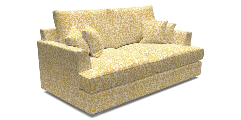 Slingsby 3 Seater Fitted Cover Sofa in Two Tone Plain Biscuit. Loose cover version available