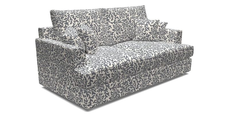 Slingsby 3 Seater Fitted Cover Sofa in Two Tone Plain Biscuit. Loose cover version available