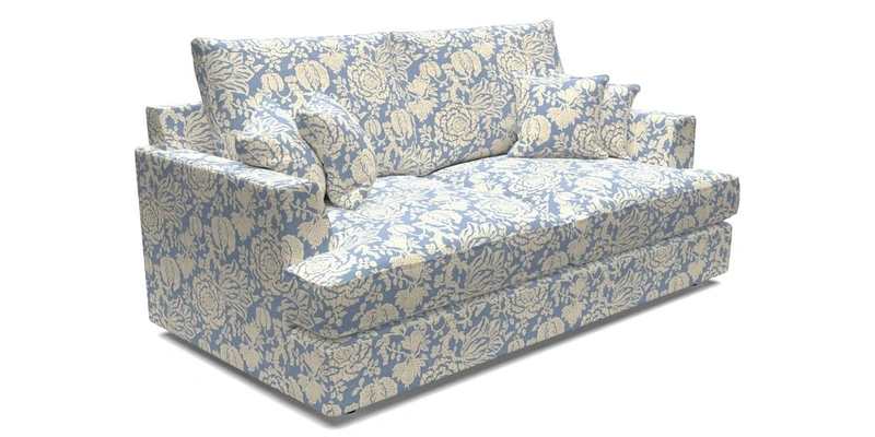 Slingsby 3 Seater Fitted Cover Sofa in Two Tone Plain Biscuit. Loose cover version available