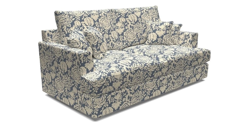 Slingsby 3 Seater Fitted Cover Sofa in Two Tone Plain Biscuit. Loose cover version available