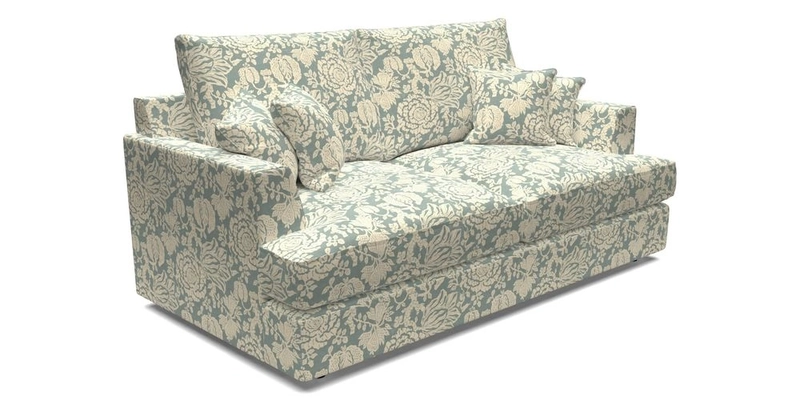 Slingsby 3 Seater Fitted Cover Sofa in Two Tone Plain Biscuit. Loose cover version available