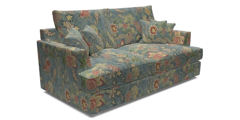 Slingsby 3 Seater Fitted Cover Sofa in Two Tone Plain Biscuit. Loose cover version available