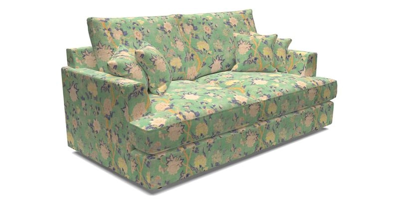 Slingsby 3 Seater Fitted Cover Sofa in Two Tone Plain Biscuit. Loose cover version available