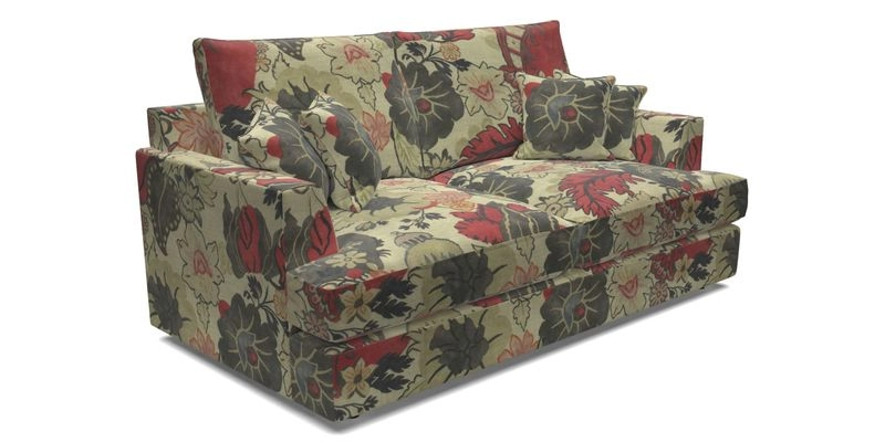 Slingsby 3 Seater Fitted Cover Sofa in Two Tone Plain Biscuit. Loose cover version available