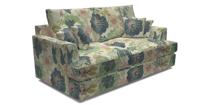 Slingsby 3 Seater Fitted Cover Sofa in Two Tone Plain Biscuit. Loose cover version available