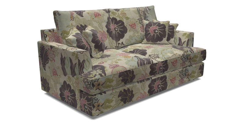 Slingsby 3 Seater Fitted Cover Sofa in Two Tone Plain Biscuit. Loose cover version available