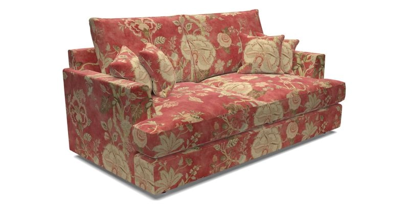 Slingsby 3 Seater Fitted Cover Sofa in Two Tone Plain Biscuit. Loose cover version available