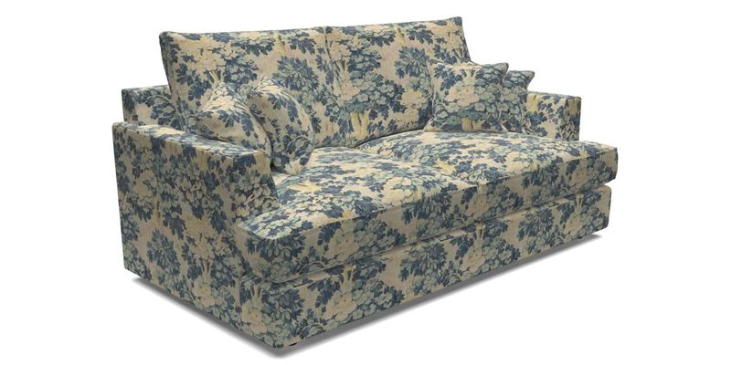 Slingsby 3 Seater Fitted Cover Sofa in Two Tone Plain Biscuit. Loose cover version available