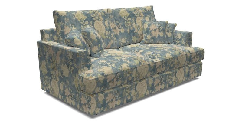 Slingsby 3 Seater Fitted Cover Sofa in Two Tone Plain Biscuit. Loose cover version available