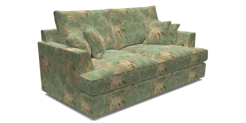 Slingsby 3 Seater Fitted Cover Sofa in Two Tone Plain Biscuit. Loose cover version available