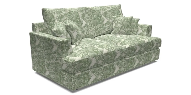 Slingsby 3 Seater Fitted Cover Sofa in Two Tone Plain Biscuit. Loose cover version available