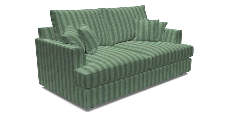 Slingsby 3 Seater Fitted Cover Sofa in Two Tone Plain Biscuit. Loose cover version available