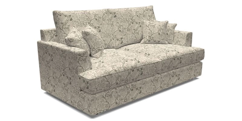 Slingsby 3 Seater Fitted Cover Sofa in Two Tone Plain Biscuit. Loose cover version available