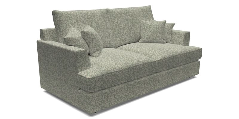 Slingsby 3 Seater Fitted Cover Sofa in Two Tone Plain Biscuit. Loose cover version available