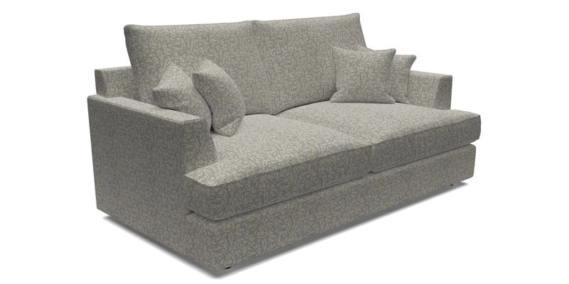 Slingsby 3 Seater Fitted Cover Sofa in Two Tone Plain Biscuit. Loose cover version available