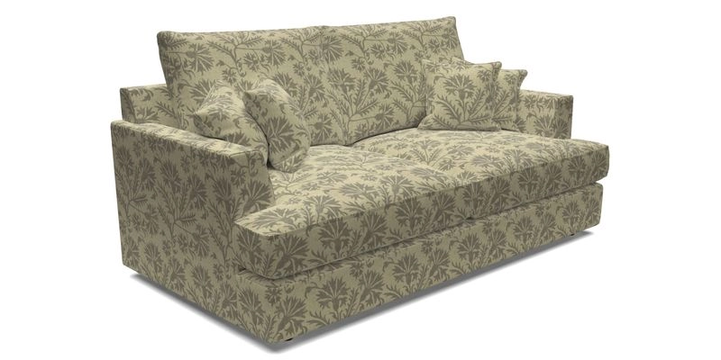 Slingsby 3 Seater Fitted Cover Sofa in Two Tone Plain Biscuit. Loose cover version available