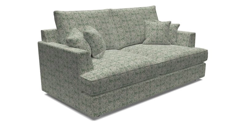 Slingsby 3 Seater Fitted Cover Sofa in Two Tone Plain Biscuit. Loose cover version available