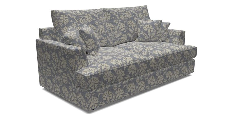 Slingsby 3 Seater Fitted Cover Sofa in Two Tone Plain Biscuit. Loose cover version available