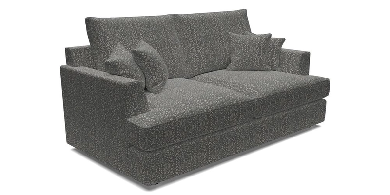 Slingsby 3 Seater Fitted Cover Sofa in Two Tone Plain Biscuit. Loose cover version available