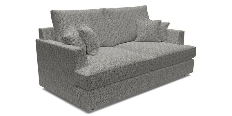 Slingsby 3 Seater Fitted Cover Sofa in Two Tone Plain Biscuit. Loose cover version available