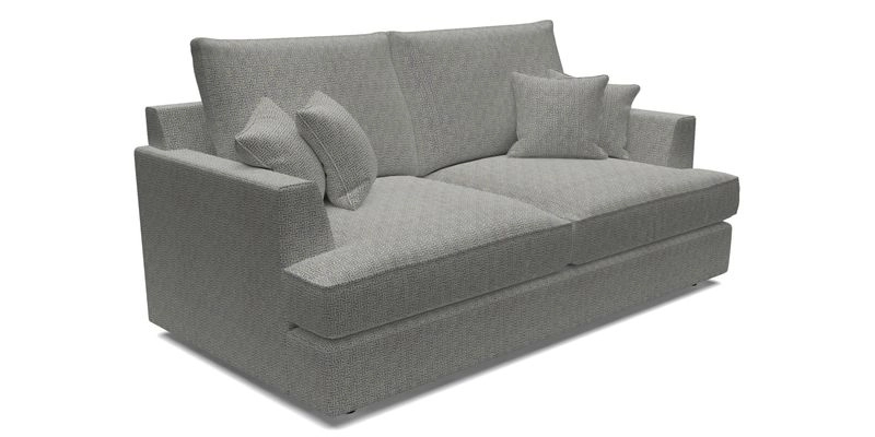 Slingsby 3 Seater Fitted Cover Sofa in Two Tone Plain Biscuit. Loose cover version available