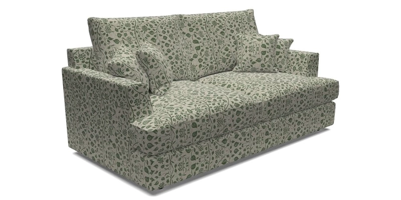 Slingsby 3 Seater Fitted Cover Sofa in Two Tone Plain Biscuit. Loose cover version available