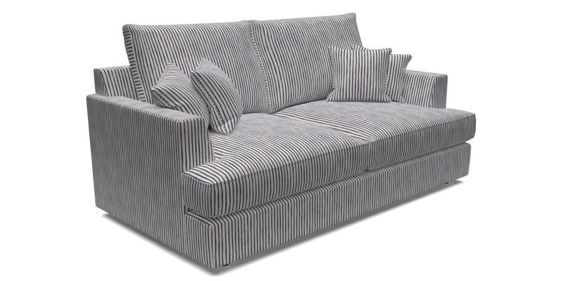 Slingsby 3 Seater Fitted Cover Sofa in Two Tone Plain Biscuit. Loose cover version available