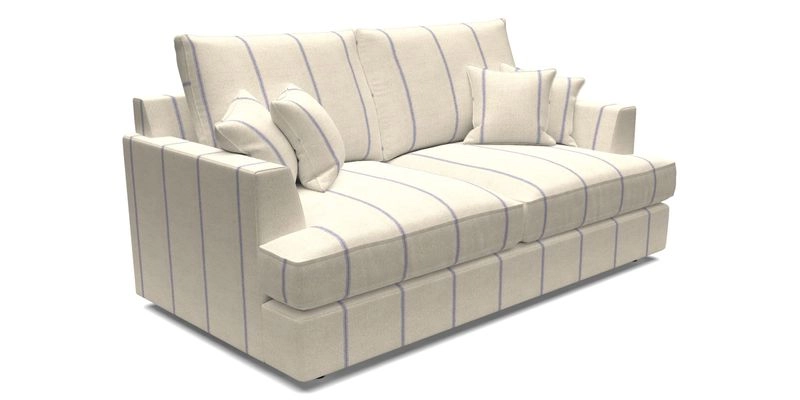 Slingsby 3 Seater Fitted Cover Sofa in Two Tone Plain Biscuit. Loose cover version available