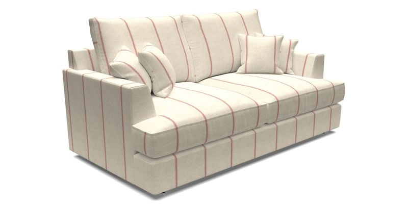 Slingsby 3 Seater Fitted Cover Sofa in Two Tone Plain Biscuit. Loose cover version available