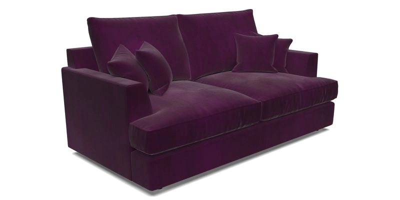 Slingsby 3 Seater Fitted Cover Sofa in Two Tone Plain Biscuit. Loose cover version available