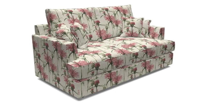 Slingsby 3 Seater Fitted Cover Sofa in Two Tone Plain Biscuit. Loose cover version available