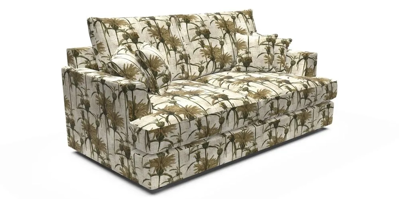 Slingsby 3 Seater Fitted Cover Sofa in Two Tone Plain Biscuit. Loose cover version available