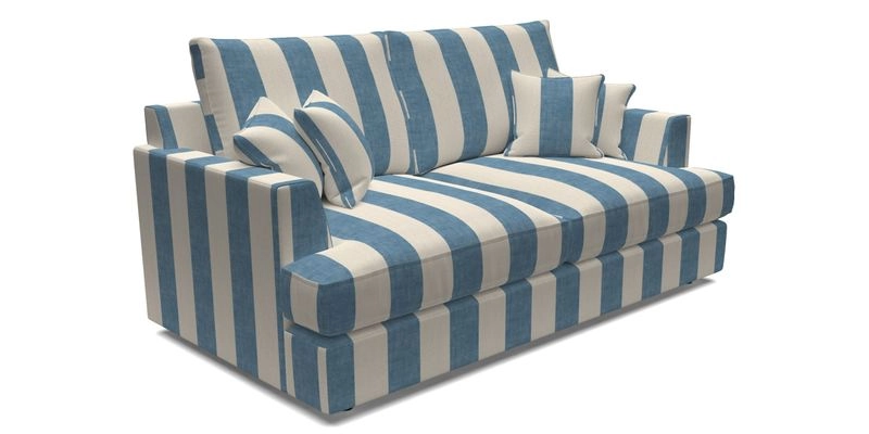 Slingsby 3 Seater Fitted Cover Sofa in Two Tone Plain Biscuit. Loose cover version available