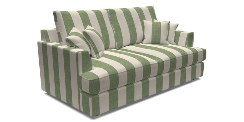 Slingsby 3 Seater Fitted Cover Sofa in Two Tone Plain Biscuit. Loose cover version available