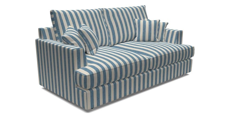Slingsby 3 Seater Fitted Cover Sofa in Two Tone Plain Biscuit. Loose cover version available