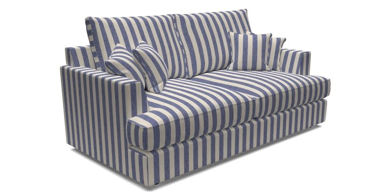 Slingsby 3 Seater Fitted Cover Sofa in Two Tone Plain Biscuit. Loose cover version available
