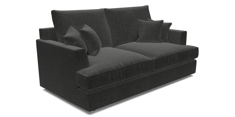 Slingsby 3 Seater Fitted Cover Sofa in Two Tone Plain Biscuit. Loose cover version available