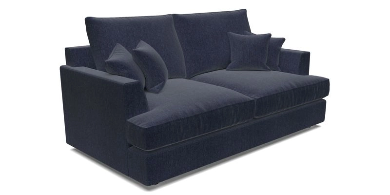 Slingsby 3 Seater Fitted Cover Sofa in Two Tone Plain Biscuit. Loose cover version available